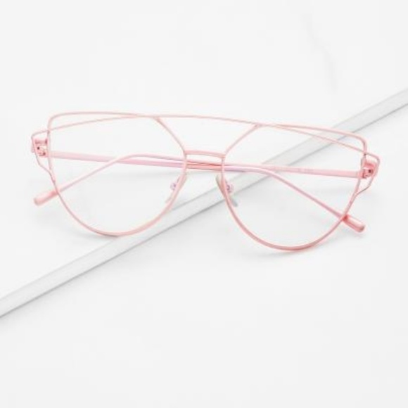 Top bar rose gold framed clear glasses $15 - Picture 2 of 2